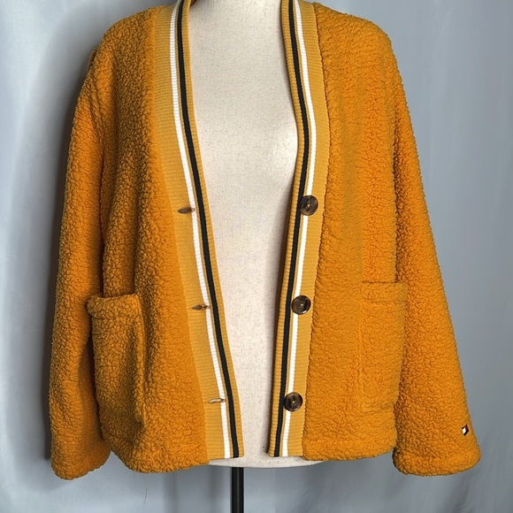 TOMMY HILFIGER
Women's Fuzzy V-Neck Cardigan Sweater Sz XL - Picture 7 of 12